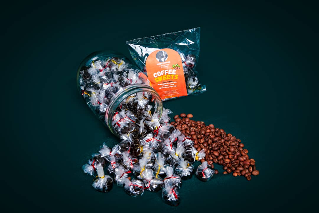 Karibu Coffee Sweets with coffee beans