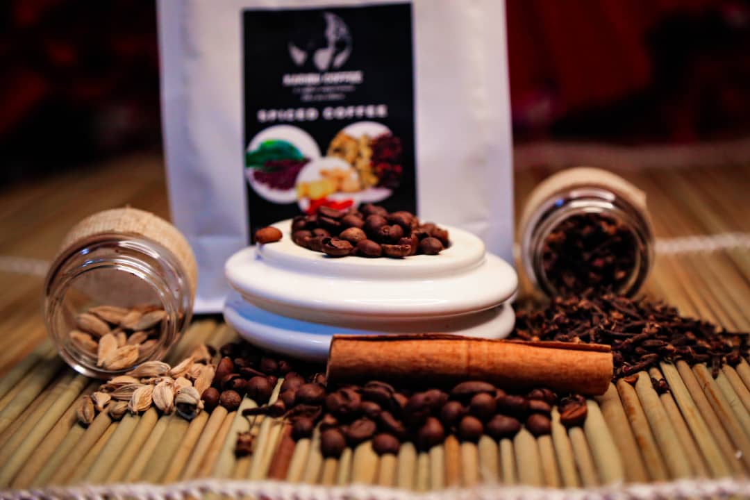 Karibu Spiced Coffee macro detail